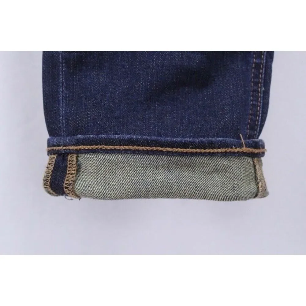 mens dark wash J CREW‎ straight fit flex jeans walker wash F4874 recent 30 x 32